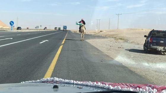 رحلة وفاء على ظهر جمل.. سند دوريج من معان إلى بسمان مهنئًا الملك بعيد ميلاده