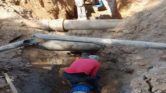 المياه: اعادة الضخ لمناطق في دير علا بعد اصلاح خط رئيسي