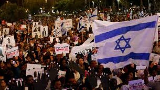 التظاهرات في اسرائيل ضد نيتنياهو