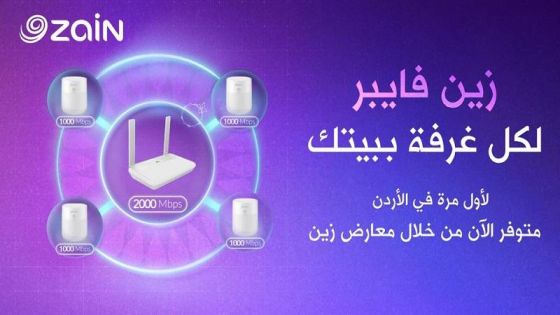 فايبر لكل غرفة.. لأول مرّة في الأردن من زين