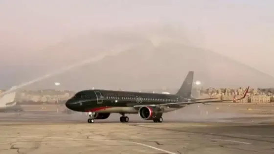وصول أول طائرة إيرباص A320neo للملكية الأردنية إلى مطار عمّان المدني