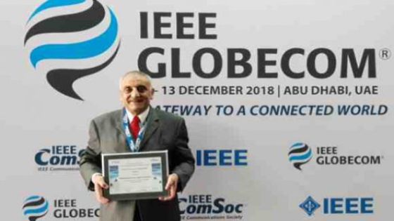العالم الأردني الدولي أ. د “محمد سلامة عبيدات” يفوز بجائزة أفضل ورقة بحثية لعام 2021 من مجلة IEEE للأنظمة