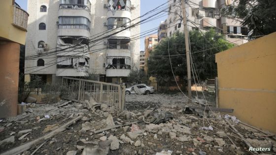 Rubble of damaged buildings lies at the site of Israeli strikes on Beirut's southern suburbs, Lebanon September 28, 2024. REUTERS/Ali Alloush