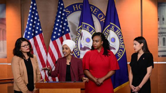 U.S. Reps Rashida Tlaib (D-MI), Ilhan Omar (D-MN), Alexandria Ocasio-Cortez (D-NY) and Ayanna Pressley (D-MA) hold a news conference after Democrats in the U.S. Congress moved to formally condemn President Donald Trump's attacks on the four minority congresswomen on Capitol Hill in Washington, U.S., July 15, 2019. REUTERS/Erin Scott