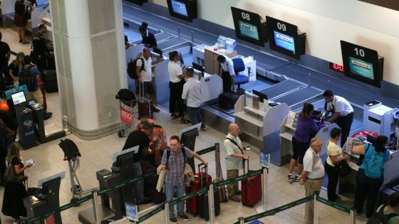 Passengers are seen as they check in at the counters of airlines Avianca and Azul at Santos Dumont airport in Rio de Janeiro, Brazil March 11, 2019. REUTERS/Sergio Moraes