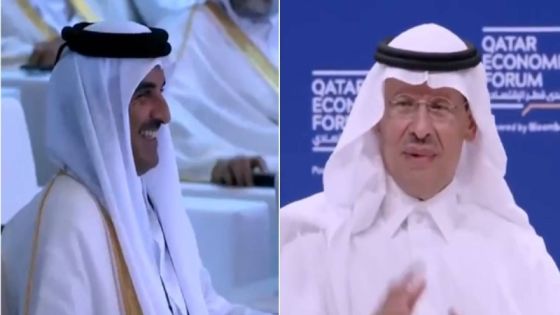 ردة فعل امير قطر على حديث لوزير الطاقة السعودي