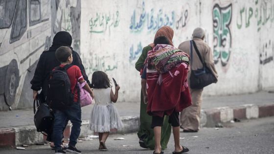 epa10907425 Palestinians carry belongings after they fled following Israeli strikes in the northern and eastern Gaza Strip, in Gaza City, 08 October 2023. According to the UNRWA, over 20,000 Internally Displaced People were sheltering in 44 UNRWA schools in all areas in the Gaza Strip, except Khan Younis. The Islamist movement Hamas on 07 October launched a surprise attack on Israel, in which more than 300 Israelis were killed and over 1,000 left injured, according to the Israeli foreign ministry. Israeli air strikes in retaliation for rocket attacks have killed over 300 people in the Gaza Strip, with almost 2,000 wounded, according to Palestinian official sources. EPA/HAITHAM IMAD