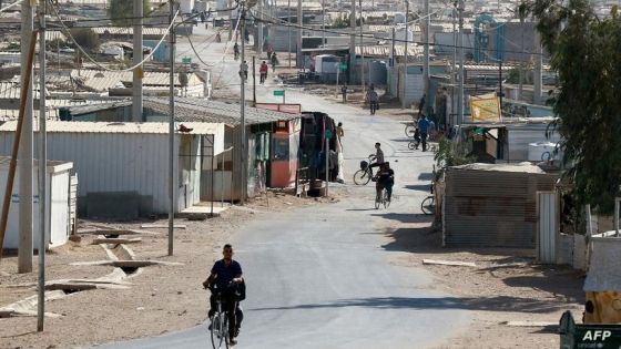 This picture shows a view of the Zaatari camp for Syrian refugees, near the Jordanian city of Mafraq, about 80km north of the capital Amman, on October 17, 2022. The Zaatari camp is home to some 80,000 Syrian refugees, about half of whom are children, according to the United Nations. The UN has 675,000 Syrian refugees registered in Jordan, but Amman estimates the real figure to be about twice that and says the cost of hosting them has exceeded $12 billion. (Photo by Khalil MAZRAAWI / AFP)