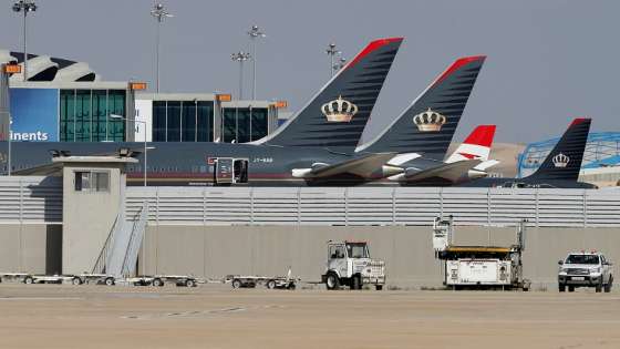 نمو حركة الطائرات عبر مطار الملكة علياء