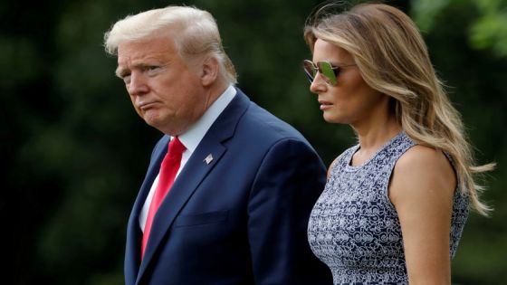 FILE PHOTO - U.S. President Donald Trump and first lady Melania Trump walk to the Marine One helicopter to depart for travel to the Kennedy Space Center in Florida from the South Lawn of the White House in Washington, U.S., May 27, 2020. REUTERS/Carlos Barria/File Picture