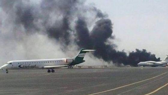 استهداف مطار أبها الدولي وتعرض طائرة مدنية لحريق