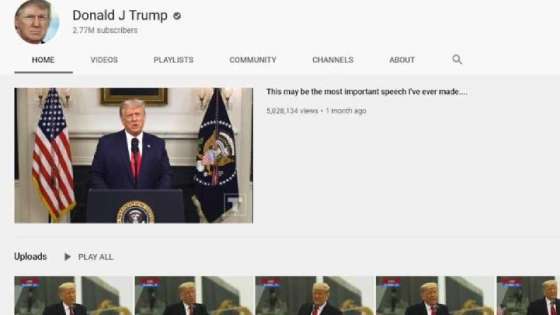 على غرار تويتر.. يوتيوب يقرر حظر ترامب من النشر