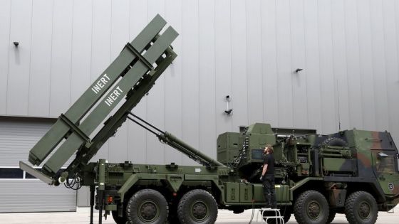 The Medium Extended Air Defense System (MEADS) is pictured during a presentation at European Defense Group MBDA in Schrobenhausen, near Ingolstadt, Germany, June 25, 2015. The MEADS is a ground-based, fully mobile air defense missile system against targets from very low to very high air fields and is currently in development. MEADS will replace the air defense systems Roland, Hawk and Patriot partially. REUTERS/Michaela Rehle