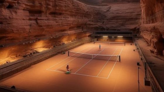 ملاعب التنس في العلا السعودية .. حقيقة الصور المبهرة