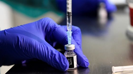 A healthcare worker fills a syringe with the Pfizer-BioNTech COVID-19 vaccine at the University Hospital, as the coronavirus disease (COVID-19) outbreak continues, in Nitra, Slovakia, December 26, 2020. REUTERS/Radovan Stoklasa