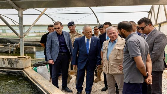 الملك يزور مشروع الجفر للاستزراع السمكي في البادية الجنوبية