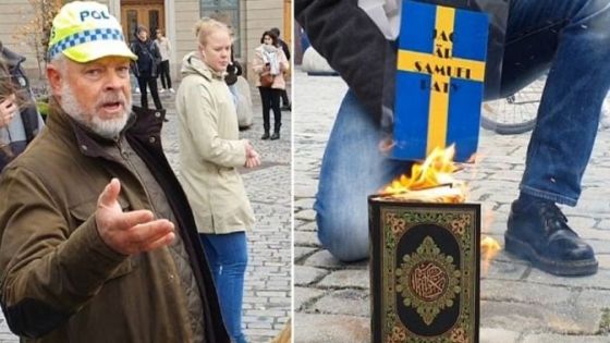 إحراق نسخة من القرآن أمام مبنى الحكومة السويدية