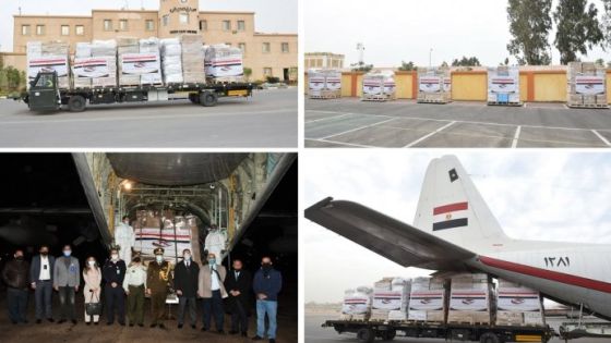 الجيش المصري يرسل طائرة محملة بالمساعدات إلى الأردن