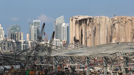 FILE PHOTO: FILE PHOTO: A view shows damage at the site of a massive explosion in Beirut's port area, as part of the city's skyline in seen in the background, in Beirut, Lebanon August 12, 2020. REUTERS/Alkis Konstantinidis/File Photo