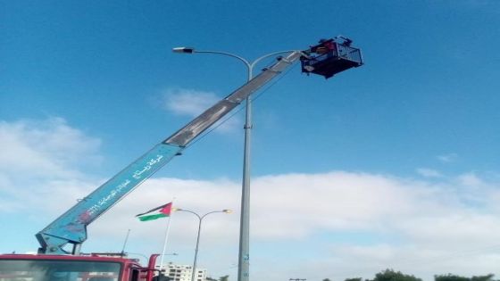 أعمال صيانة للإنارة على عدد من الطرق في الأردن