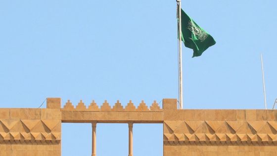 A Saudi flag flutters atop the Saudi Arabia's embassy in Beirut, Lebanon May 18, 2022. REUTERS/Mohamed Azakir