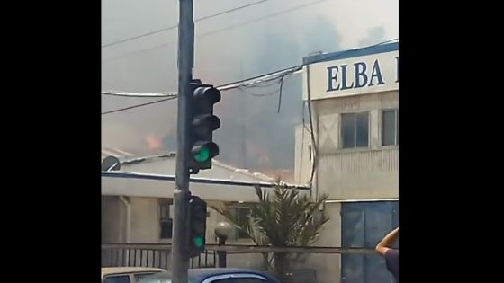 حريق كبير بالقرب من مصانع البا هاوس