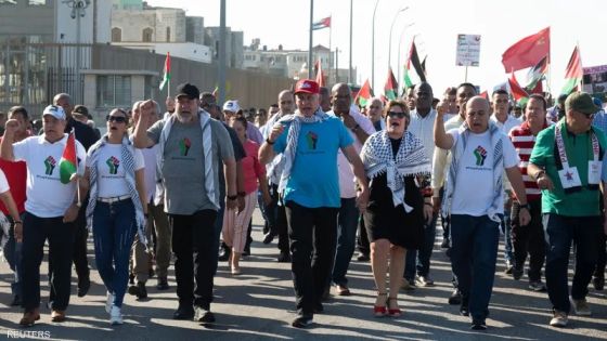 قادها الرئيس الكوبي.. مظاهرة مؤيدة للفلسطينيين في هافانا