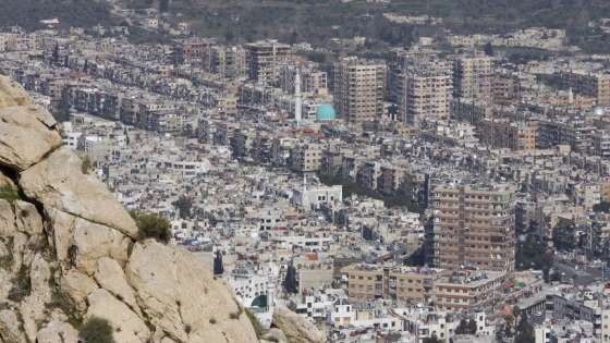 FILE - This March 22, 2012 file photo shows general view of Damascus, Syria. Syrian state TV said Monday, March 20, 2017 that government forces have regained control of parts of Damascus that were attacked and captured by rebels and militants the previous day. (AP Photo/Muzaffar Salman, File)