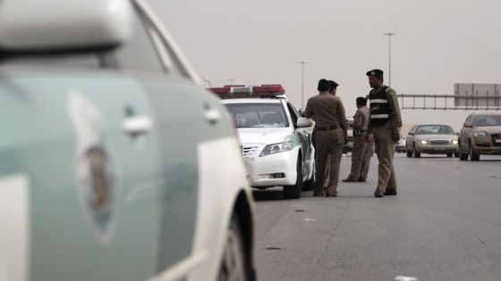 Saudi policemen form a check point near the site where a demonstration was expected to take place in Riyadh, Saudi Arabia, Friday, March 11, 2011. Hundreds of police have deployed on the streets of the Saudi capital ahead of planned protests calling for democratic reforms in the kingdom. The rare security turnout highlights authorities' concerns about the possibility of people gathering after Friday prayers. Although protests have so far been confined to small protests in the country's east where minority Shiites live, activists have been emboldened by other uprisings and have set up online groups calling for protests in Riyadh Friday. (AP Photo/Hassan Ammar)