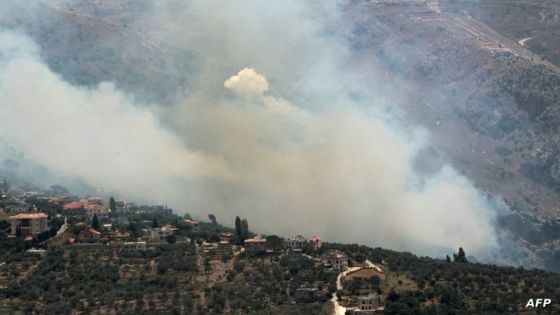 Smoke billows from fires ignited by Israeli shelling on the forested areas of the southern Lebanese village of Deir Mimas on June 15, 2024, amid ongoing cross-border clashes between Israeli troops and Hezbollah fighters. (Photo by Rabih DAHER / AFP)