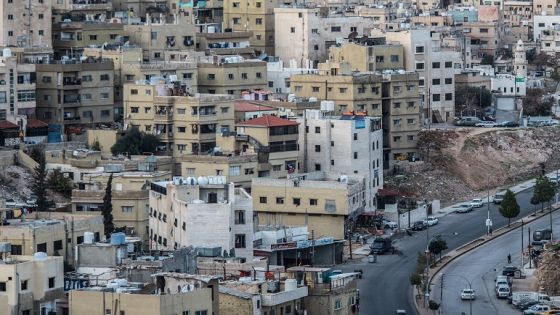 Dense urban scenery of unplanned development in Amman, the capital city of Jordan on 3 January, 2018. (Photo by Diego Cupolo/NurPhoto via Getty Images)