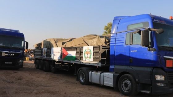 لأول مرة .. شاحنات أردنية محملة بالمساعدات تصل شمال غزة