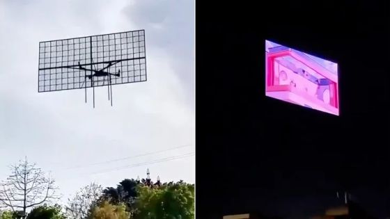 فيديو يكشف مستقبل الإعلانات بوجود المسيرات في السماء