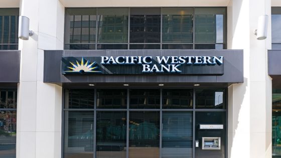 CENTURY CITY, CA - MARCH 17: General view of Pacific Western Bank in Century City on March 17, 2023 in Century City, California. (Photo by AaronP/Bauer-Griffin/GC Images)