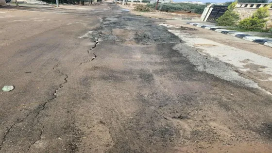 هبوط مفاجئ في شوارع بلدة المغير بعد أسبوع من تعبيدها