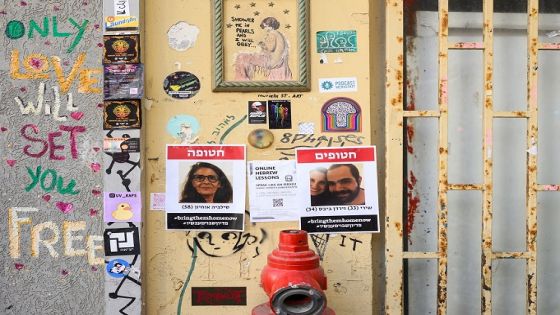 TEL AVIV, ISRAEL - OCTOBER 21: Posters calling for the release of hostages currently held by Hamas in Gaza are displayed on a wall on October 21, 2023 in Tel Aviv, Israel. As Israel prepares to invade the Gaza Strip in its campaign to vanquish Hamas, the Palestinian militant group that launched a deadly attack in southern Israel on October 7th, worries are growing of a wider war with multiple fronts, including at the country's northern border with Lebanon. Countries have scrambled to evacuate their citizens from Israel, and Israel has begun relocating residents some communities on its northern border. Meanwhile, hundreds of thousands of residents of northern Gaza have fled to the southern part of the territory, following Israel's vow to launch a ground invasion. (Photo by Leon Neal/Getty Images)