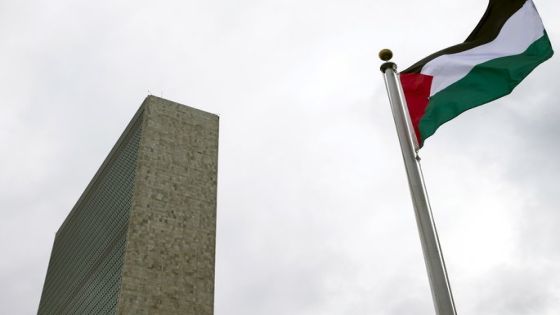 The Palestinian flag flies after being raised by Palestinian President Mahmoud Abbas in a ceremony the United Nations General Assembly at the United Nations in Manhattan, New York September 30, 2015. Even though Palestine is not a member of the United Nations, the General Assembly adopted a Palestinian-drafted resolution that permits non-member observer states to fly their flags alongside those of full member states. REUTERS/Andrew Kelly TPX IMAGES OF THE DAY