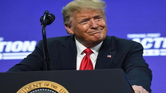 US President Donald Trump speaks during a Students for Trump event at the Dream City Church in Phoenix, Arizona, June 23, 2020.