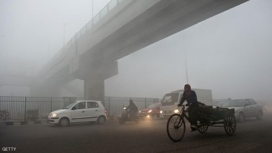 An Indian rickshaw puller passes under a bridge early in New Delhi on January 31, 2013. Air Quality Index (AQI) pollution markers were at hazardous levels around the city. AFP PHOTO/ Prakash SINGH (Photo credit should read PRAKASH SINGH/AFP/Getty Images)