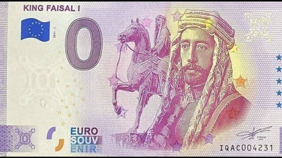 البنك الاوروبي يضع صورة الملك “فيصل بن الحسين” على عملة يورو صفرية