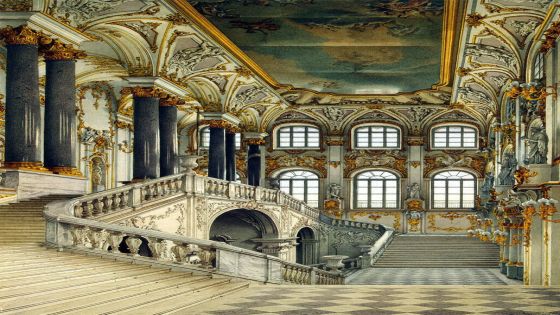 ما سبب تسمية الدرج في قصر سان بطرسبورغ باسم الاردن